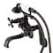 Kingston Brass KS229ORB Tub Wall Mount Clawfoot Tub Faucet with Hand Shower, Oil Rubbed Bronze KS229ORB - alternate 1